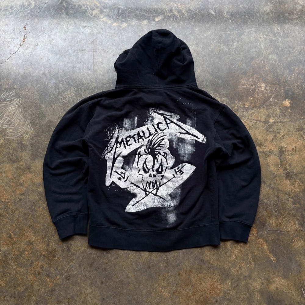 Metallica Scary Guy Zip Up Hoodie Black Mens Small Rock Band Sweatshirt 4000ZSF - Picture 3 of 3